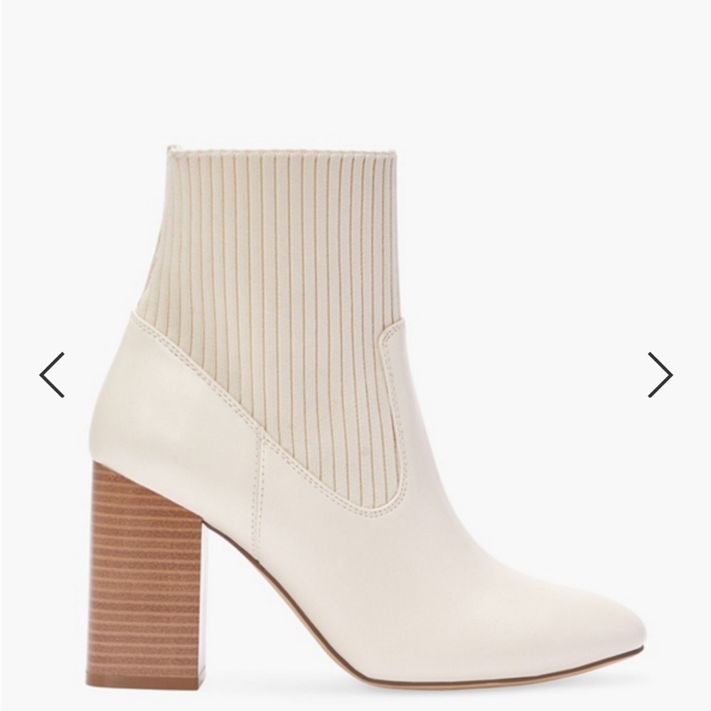 JUSTFAB Rainsford Knit Block-Heeled Bootie Boots